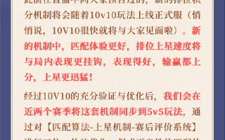 《王者荣耀》匹配机制将优化：表现好 输赢都上分 ！