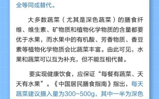不爱吃蔬菜能多吃水果代替吗 专家科普：不能替代 ！