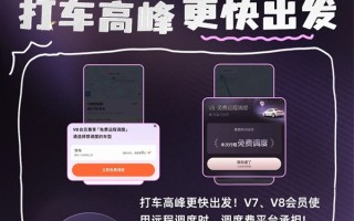 滴滴会员4大升级：V7、V8打不着车可免费远程调度 !