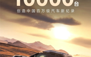 仰望汽车累计销量突破10000台 创造中国百万级汽车新纪录 ！