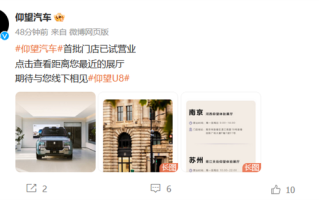 比亚迪仰望汽车首批直营门店已试营业：年内突破90家 ！