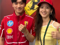 章泽天现身F1英国大奖赛：晒与F1车手周冠宇合照 笑容甜美 ！