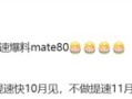 最强Mate！曝华为Mate 80最快10月登场：首发全新麒麟芯片 !