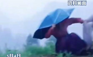 女演员贵州拍戏遇极端天气 胳膊受伤：美瞳被冲掉 ！
