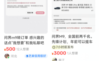 问界M9订单遭黄牛加价倒卖 官方：目前不作回应 ！