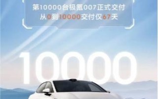 用时67天再创纪录！极氪007交付已达10000台 ！