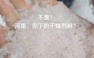 河南多地下起“干燥剂” 科普：霰雪 暴风雪前兆 !