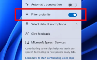 微软推送Windows 11预览版更新：新增语音输入脏话过滤开关 ！