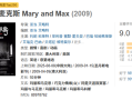 豆瓣9.0高分 经典动画电影《玛丽和麦克斯》8月8日上映 ！
