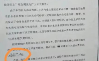 业主欠800万水费 倾家荡产不够交：物业表示该住户水表存在异常 ！