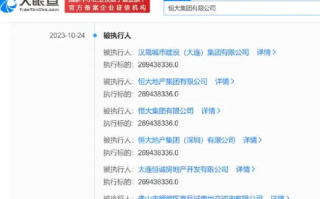恒大地产再被强制执行2.9亿：涉及金融借款合同纠纷、票据追索权纠纷 ！