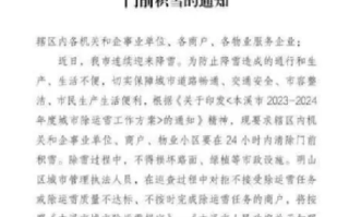 辽宁一地28亿外包环卫却除不干净雪：沿街商户等要在24小时内清除门前积雪 ！