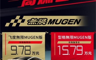 运动感拉满！本田型格/飞度無限MUGEN官改版上市：9.78万起 ！