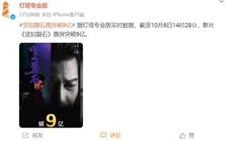 2023国庆档票房破26亿：张艺谋电影《坚如磐石》上映9天票房破9亿 ！