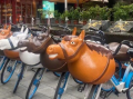 国庆西安人出行都骑马车：凭借着丑萌造型成为新打卡地 ！