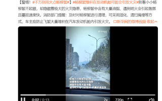 车主注意！杨柳絮堆积在发动机舱可能会引发火灾 ！