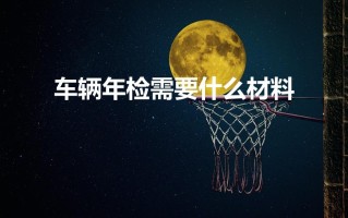 车辆年检需要什么材料（车辆年检需要什么资料）