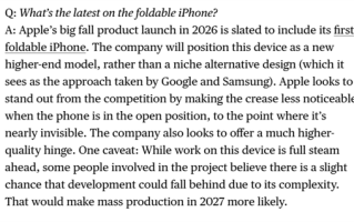 苹果放大招！首款折叠屏iPhone明年发布 屏幕、铰链两大关键优势 ！