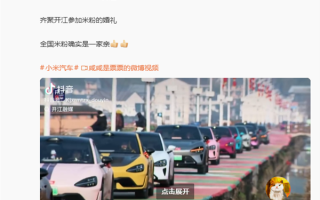 386辆小米汽车跨省集结！四川米粉婚礼太硬核 卢伟冰点赞真好 ！