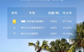吉利星耀8杀疯了！上险量连续三周力压比亚迪汉、海豹07 !