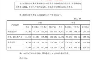 赛力斯：11月销量达3.24万辆 同比劲增59.23% ！