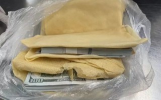煎饼里藏现金 旅客带32万美元出境被查 科普：不能超5000美元 ！
