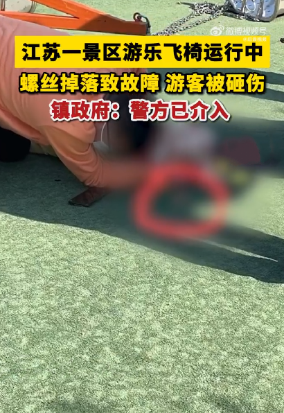 江苏一景区游乐飞椅故障砸伤游客：现在已闭园在维护设施 ！-第1张图片
