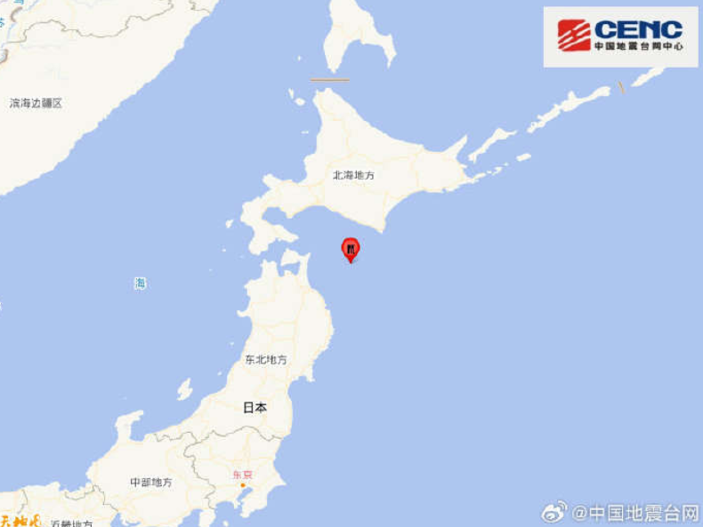 日本北海道附近海域发生5.9级地震：震源深度80千米 ！-第1张图片