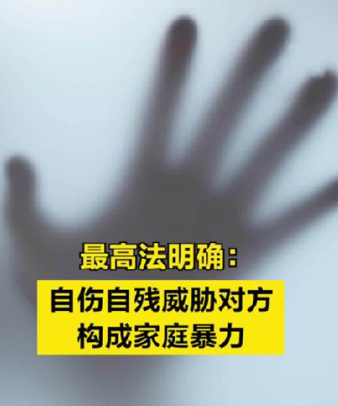 法院明确用自伤自残威胁属于精神暴力，而精神暴力也属于家庭暴力 ！-第1张图片