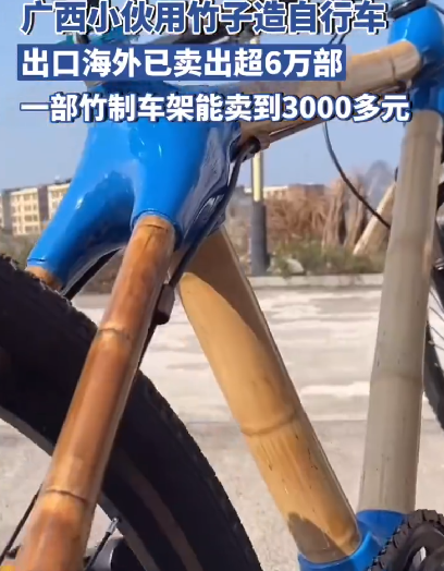 广西小伙用竹子造自行车已售上万台：出口至以色列等国家 ！-第1张图片