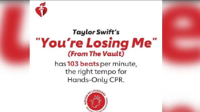 美国心脏协会称霉霉新歌《You're Losing Me》可救命：歌曲与心肺复苏术（CPR）有相同的节奏 ！-第1张图片