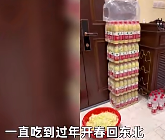 东北父母到海南腌几百瓶酸菜 ！男子直言：正好吃完过年开春就回东北老家 ！-第1张图片