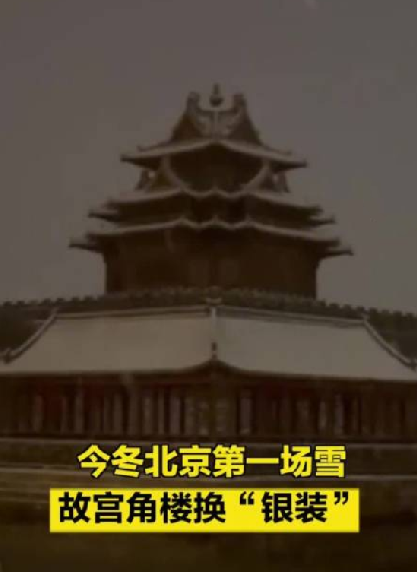 故宫角楼换“银装” ！网友：“一场故宫雪, 梦回紫禁城” ！-第1张图片