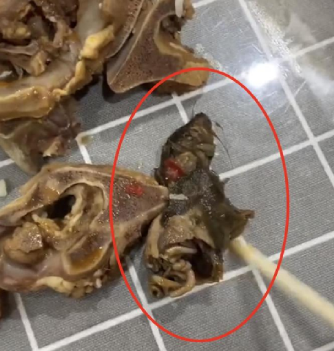 羊肉火锅外卖中疑吃出半截老鼠 ！当地市场监管局：相关科室已介入调查 ！-第1张图片