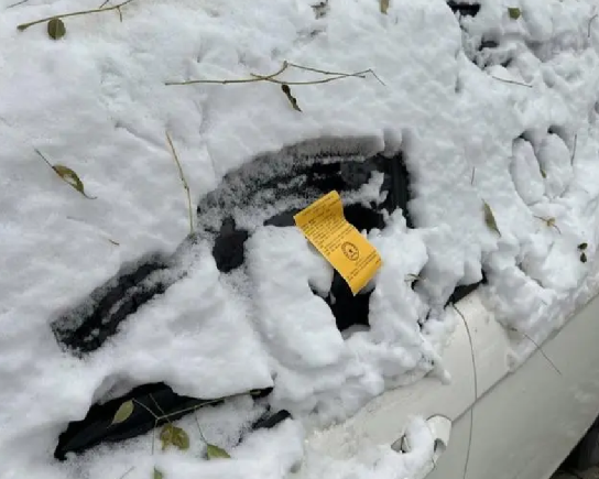 石家庄雪中罚单引热议 交警回应：(黄条)是告知单，有异议可复核 ！-第1张图片